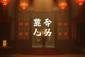 悬镜台剧集封面，旧戏台上的一面铜镜
